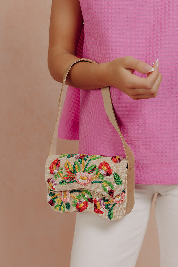 Sweet Vacay Floral Beaded Purse Image - 1