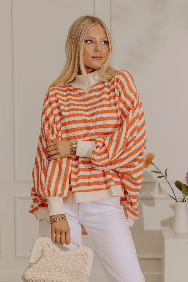 Sweet Stripes Oversized Knit Top Image - 1