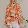 Sweet Stripes Oversized Knit Top Image - 1
