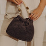 Emery Woven Slouchy Purse in Dark Chestnut Image - 1
