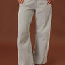 JUST USA Wilma High Waist Stripe Barrel Leg Jean Image - 1
