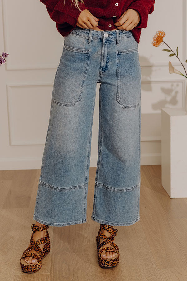 The Maeve High Waist Wide Leg Crop Jean in Light Wash