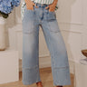 The Maeve High Waist Wide Leg Crop Jean in Light Wash Image - 1