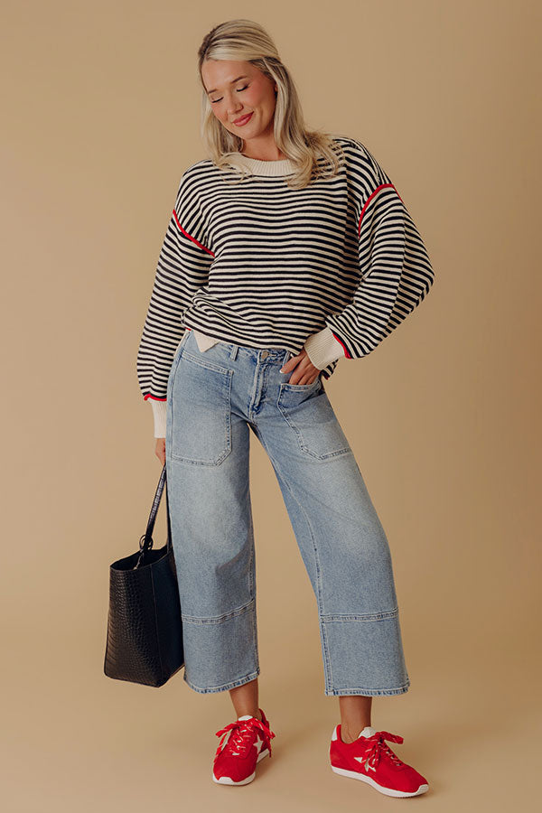 The Maeve High Waist Wide Leg Crop Jean in Light Wash