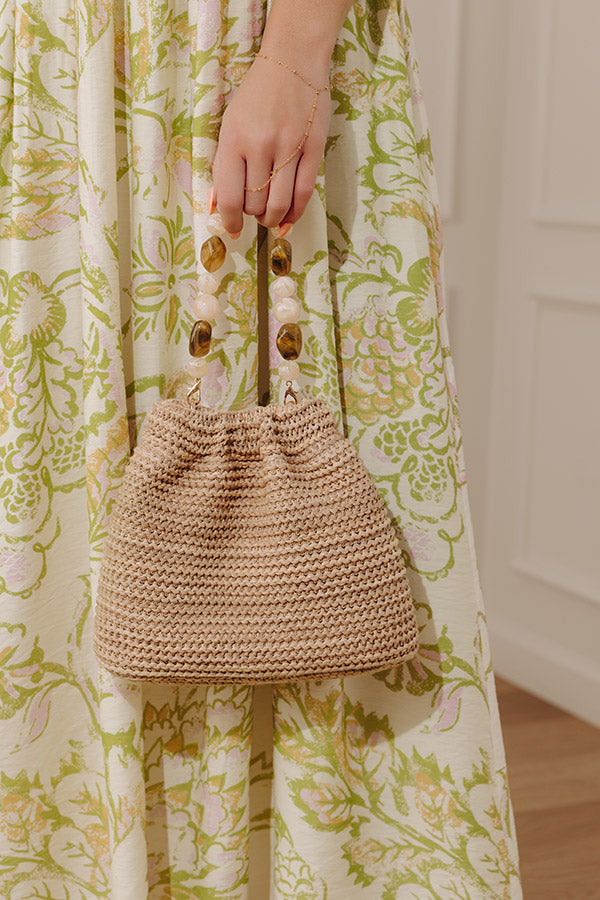 Emery Woven Slouchy Purse in Natural Image - 1