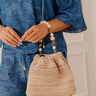 Emery Woven Slouchy Purse in Natural Image - 1