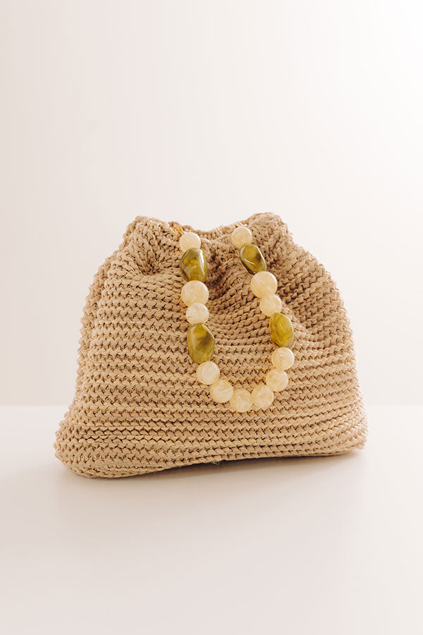 Emery Woven Slouchy Purse in Natural Image - 3