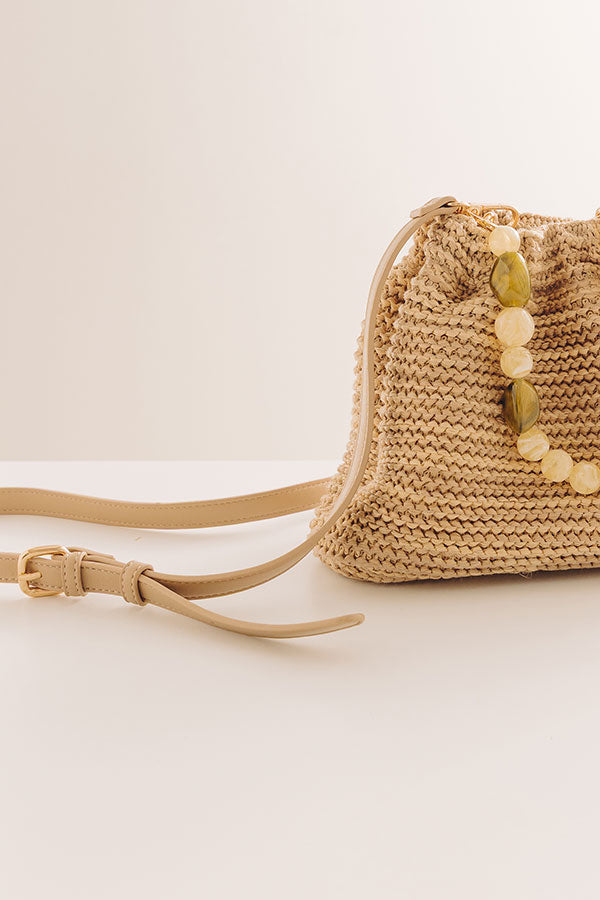 Emery Woven Slouchy Purse in Natural Image - 4