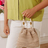 Emery Woven Slouchy Purse in Natural Image - 1