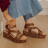 Pascal Leopard Pony Hair Platform Sandal Image - 1