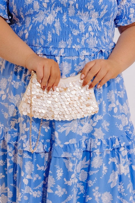 Opalite Mother Of Pearl Embellished Purse Image - 1