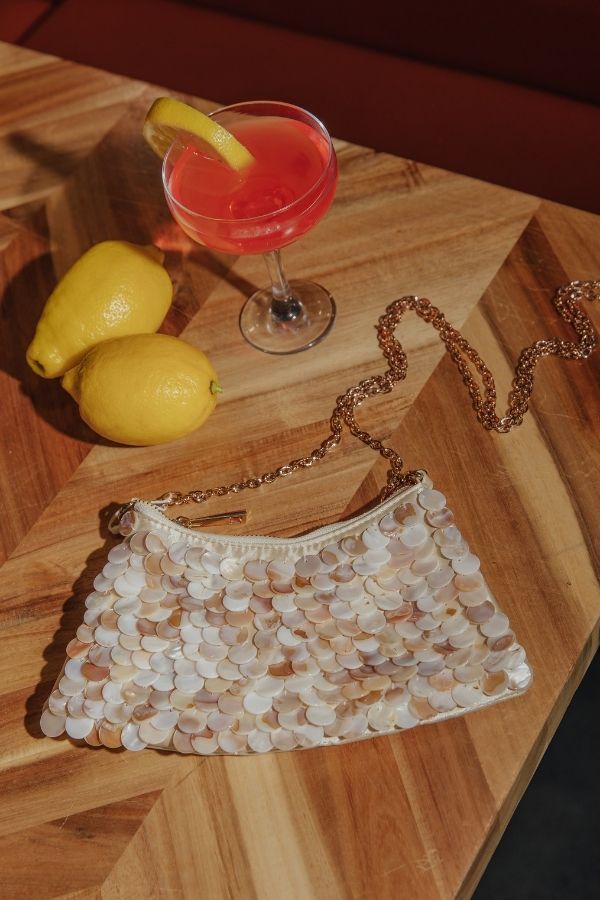 Opalite Mother Of Pearl Embellished Purse