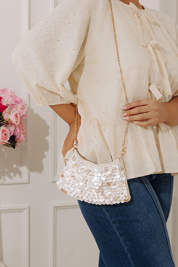 Opalite Mother Of Pearl Embellished Purse