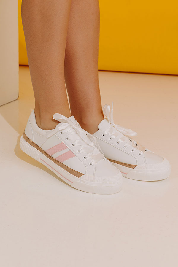 Thats Her Faux Leather Sneaker In White Image - 1