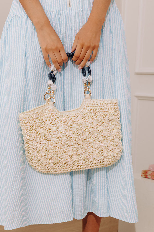 Nora Straw Mini Crochet Purse Image - 1