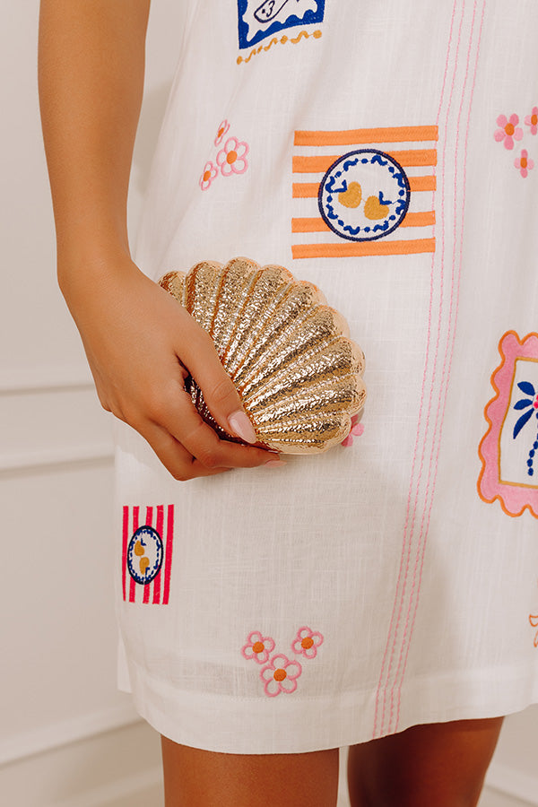 Cameron Hard Shell Metallic Clutch Image - 1