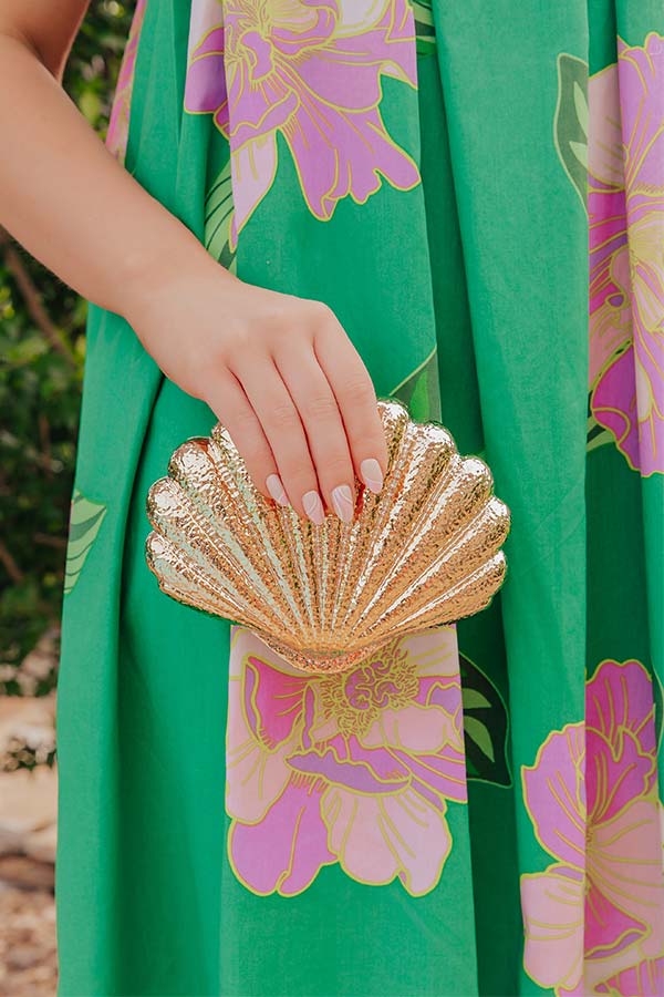 Cameron Hard Shell Metallic Clutch Image - 1