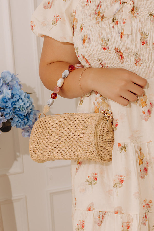 Rachel Straw Woven Purse in Natural Image - 1