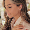 Instant Classic Cubic Zirconia Stud Earrings in Gold Image - 1