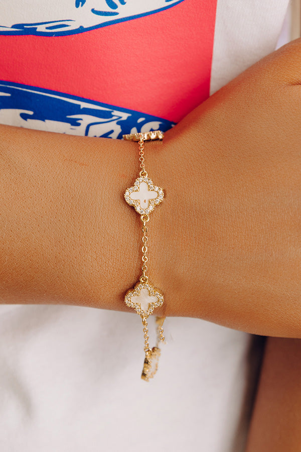 Subtle Shine Cubic Zirconia Bracelet in Ivory Image - 2