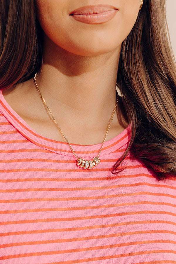 Daily Luxe Essential Charm Necklace in Rhinestone Image - 1