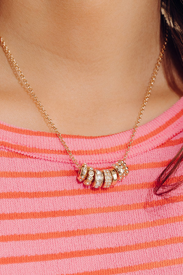 Daily Luxe Essential Charm Necklace in Rhinestone Image - 2