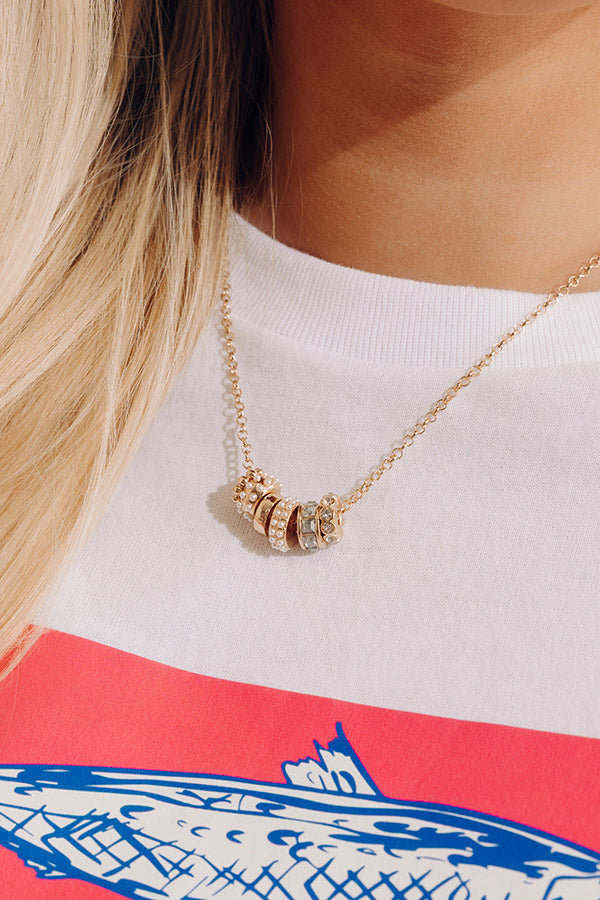 Daily Luxe Essential Charm Necklace in Pearl Image - 1