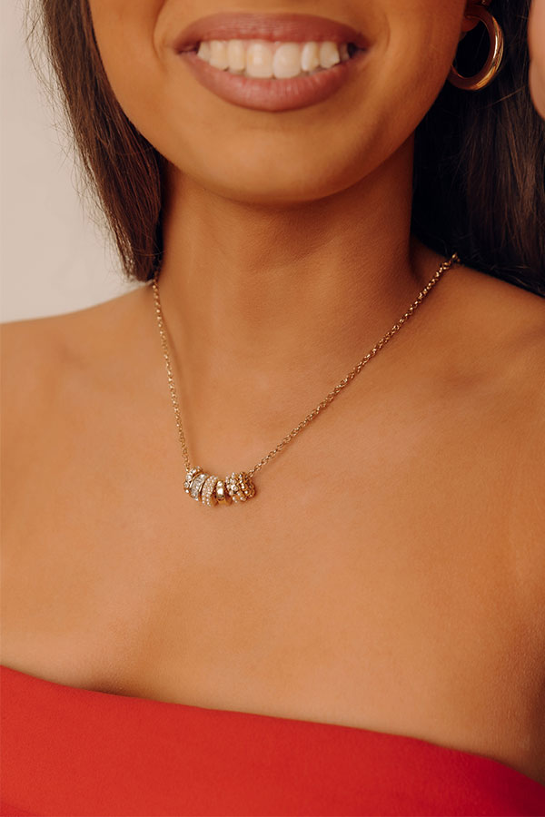 Daily Luxe Essential Charm Necklace in Pearl Image - 1