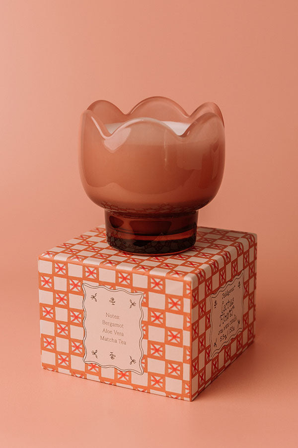 Paddywax Tulip Glass Candle in Cactus Flower Image - 1