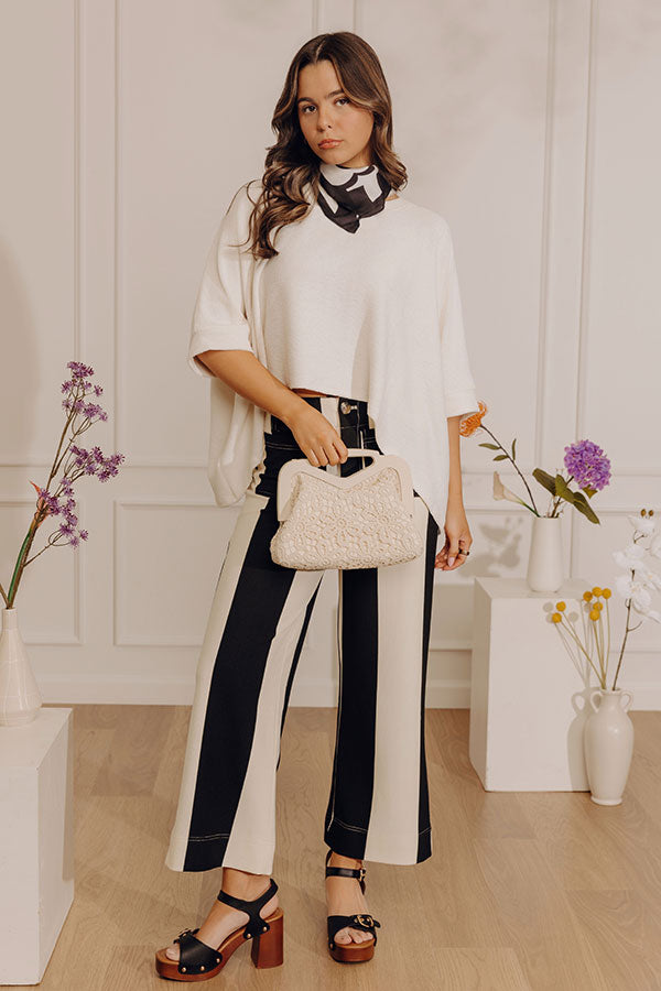 Casual Chic Cutie Oversized Knit Top in Cream Image - 1