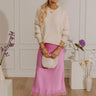 The Stacy High Waist Satin Midi Skirt Image - 1