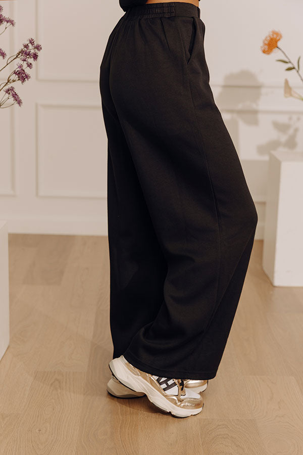 First Class Charm High Waist Wide Leg Pants in Black Image - 3
