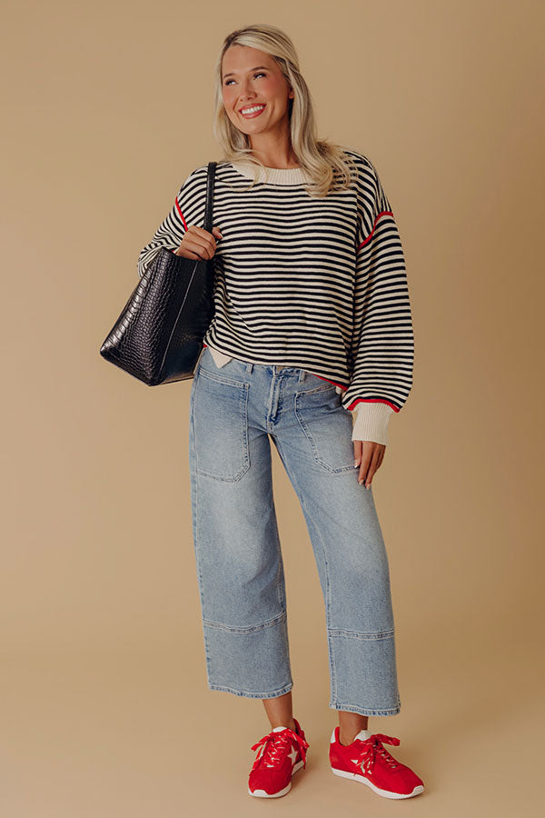 City Line Stripe Knit Sweater Image - 2