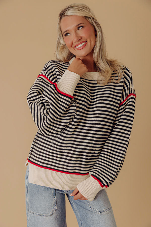City Line Stripe Knit Sweater Image - 1