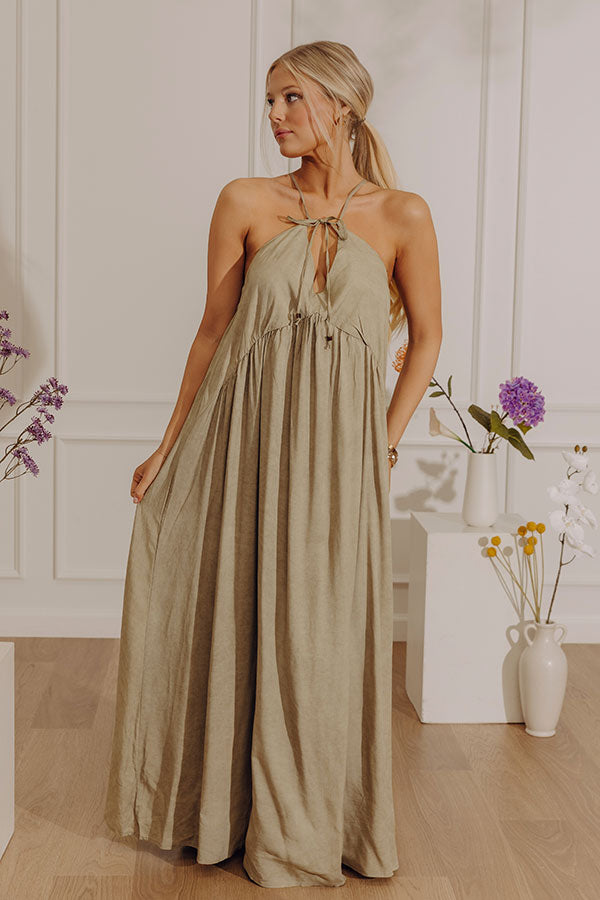 vintage boho maxi dress Boho Vibes Vintage Wash Maxi Dress M / Martini Olive