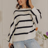 Chic Lineup Knit Stripe Sweater Image - 1