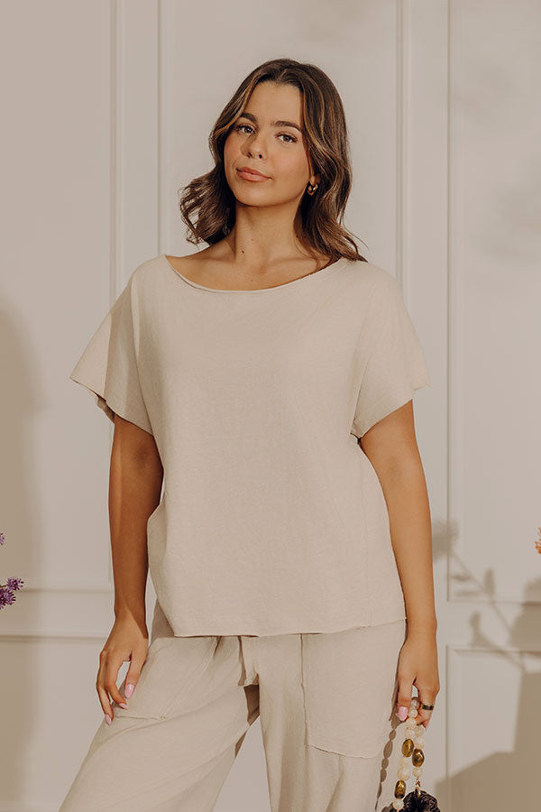 Casual Outing Slub Tee in Oatmeal