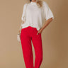 Weekend Smiles Knit Oversized Sweater Top in Ivory Image - 1