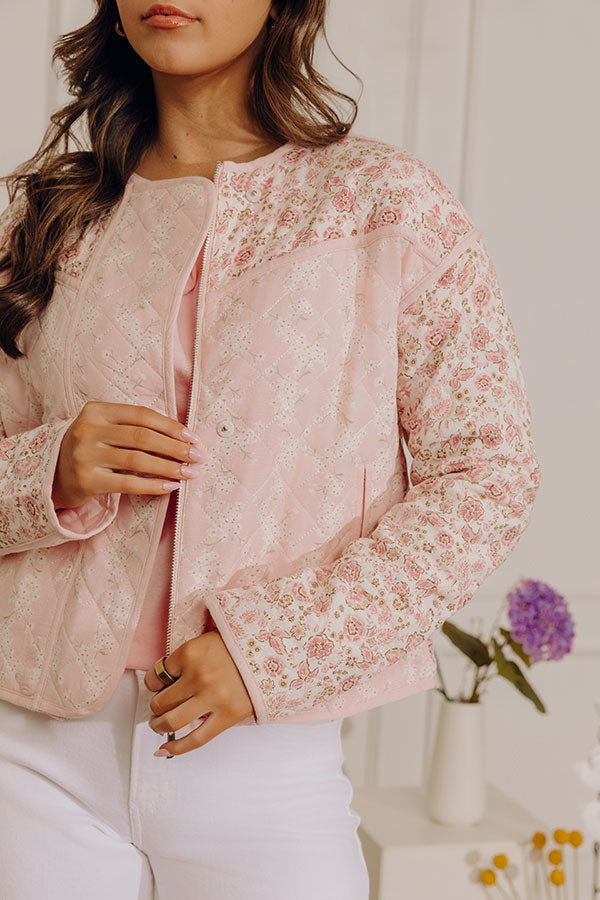 Soft Season Floral Quilted Jacket Image - 2