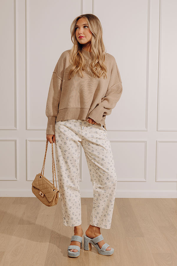 Floral Bliss High Waist Straight Leg Jean