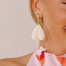 Sweet Glance Raffia Woven Earrings in Ivory Image - 1