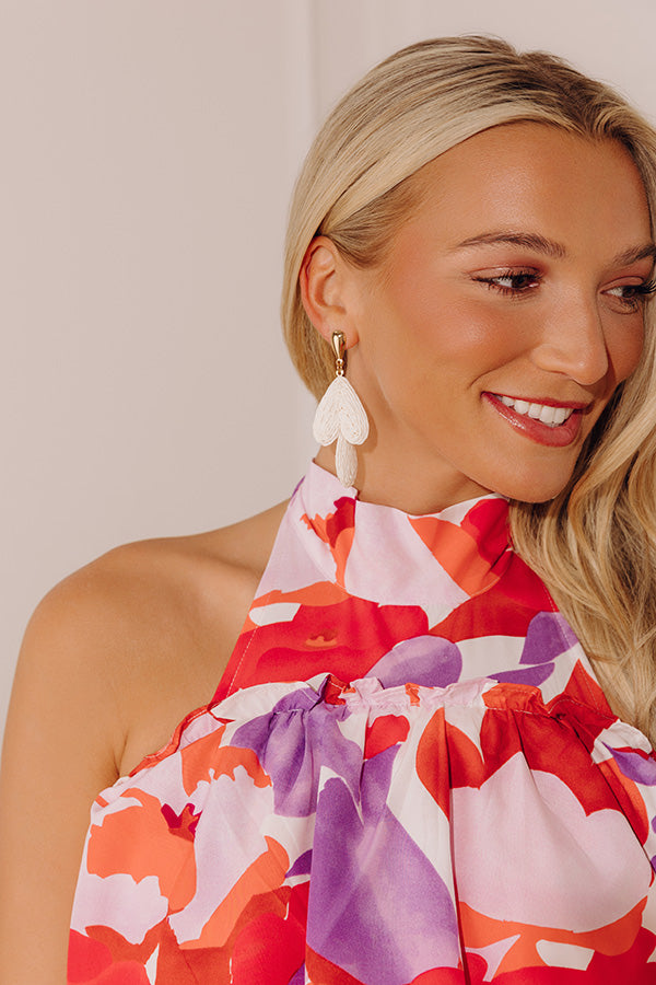 Sweet Glance Raffia Woven Earrings in Ivory Image - 2