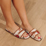 The Andrea Floral Tapestry Sandal in Oatmeal Image - 1