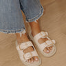 The Daytona Raffia Woven Sandal in Cream Image - 1