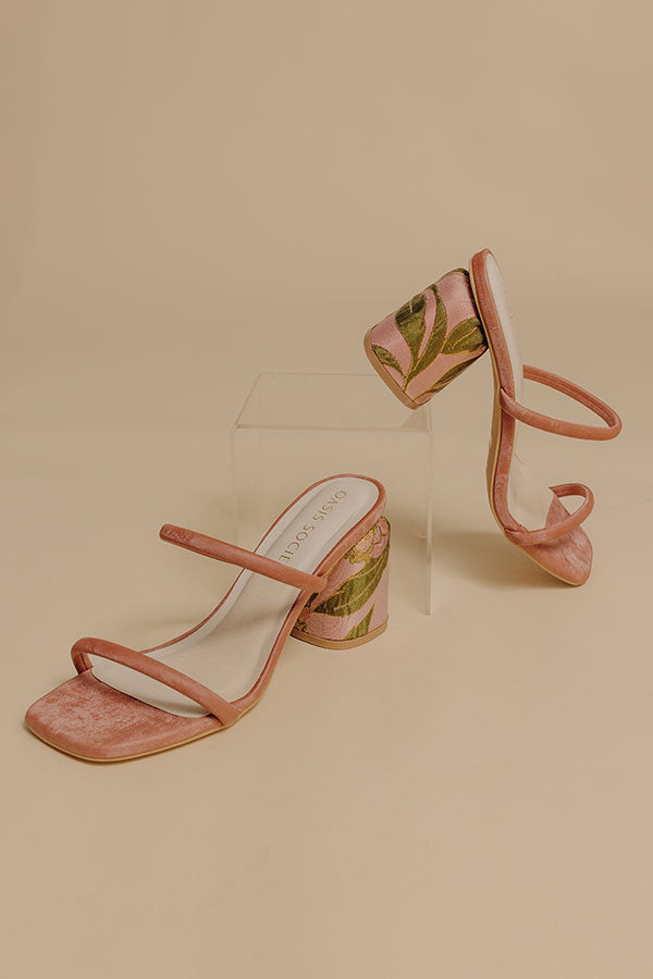 The Margaret Floral Tapestry Block Heel Image - 1