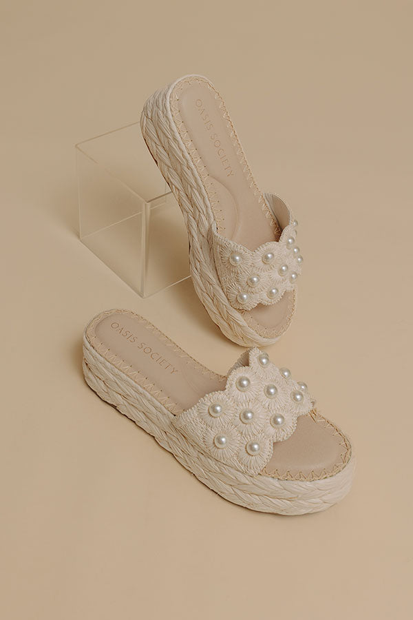 The Candice Raffia Woven Platform Sandal