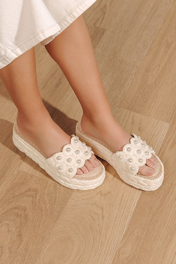 The Candice Raffia Woven Platform Sandal