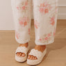 The Candice Raffia Woven Platform Sandal in Ivory Image - 1