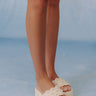 The Candice Raffia Woven Platform Sandal in Ivory Image - 1