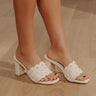 The Holland Pearl Embellished Raffia Heel Image - 1